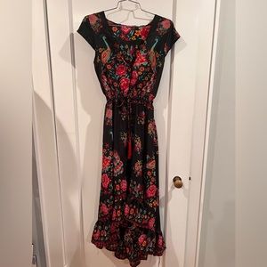Mexican print dress. XS. No known designer.
